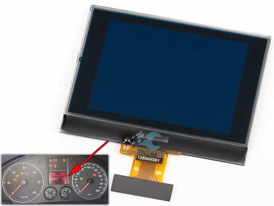 LCD дисплей за километраж VW Golf V / Passat / Touran / Tiguan — Half FIS