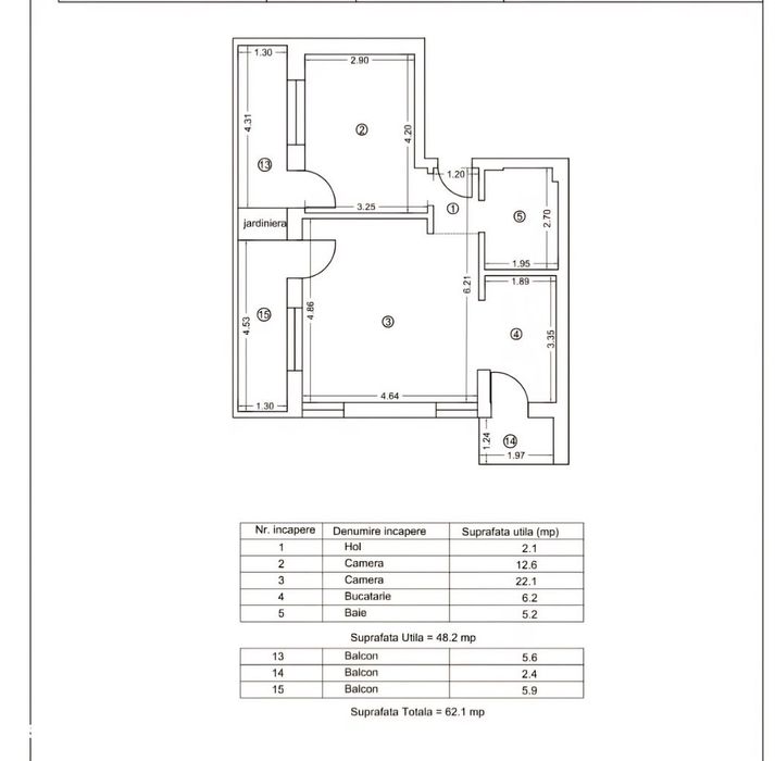 Tomis plus-apartament 2 camere cu 2 balcoane