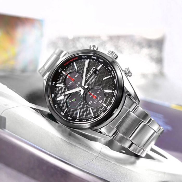 Seiko Solar Chronograph Black
