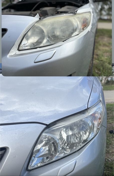 Полировка фар паром