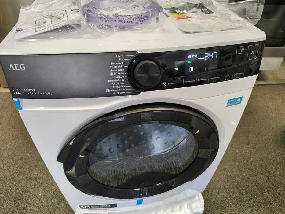 А+++ Чисто нова Сушилня с термопомпа AEG-АЕГ 8 кг Серия 9000 AbsoluteCare Plus