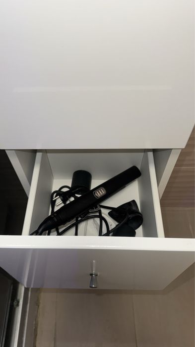 Dulap baie 3 compartimente – alb, mobilier depozitare