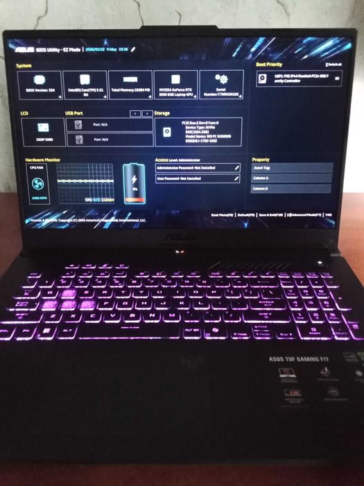 Лаптоп Gaming ASUS TUF F17 FX707VJ