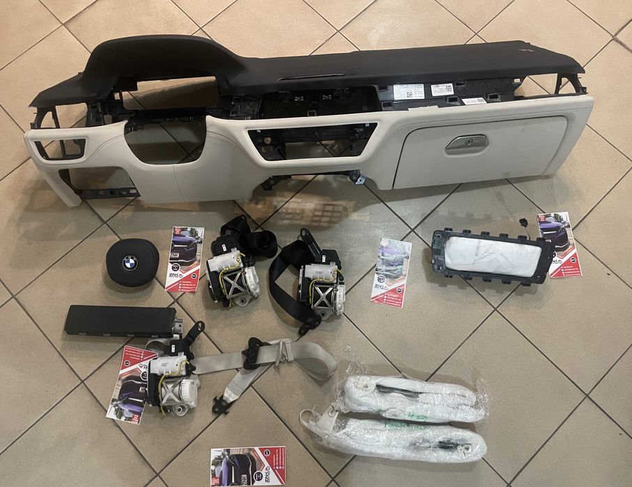 BMW G11 plansa de bord nappa kit airbag volan pasager genunchi cortina