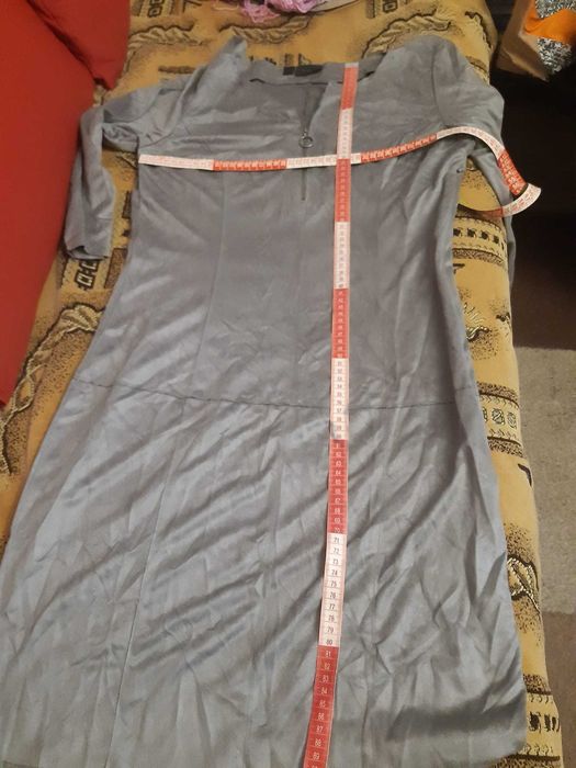 rochie imitatie catifea, margini nefinisate