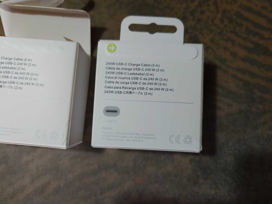 Cablu Apple 240W USB-C  MU2G3ZM/A Woven  2 m sigilat - iphone 16 Ipad