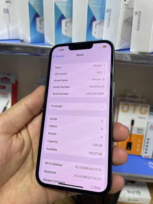 iPhone 13 ko‘k, ideal holatda