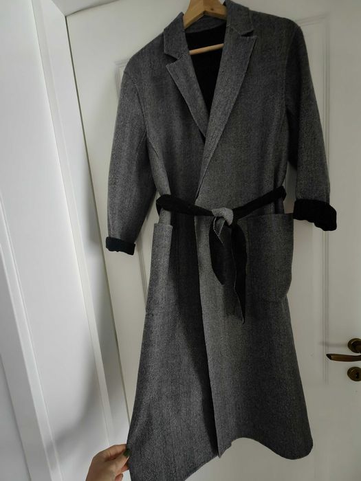 Palton casmir+lana Massimo Dutti