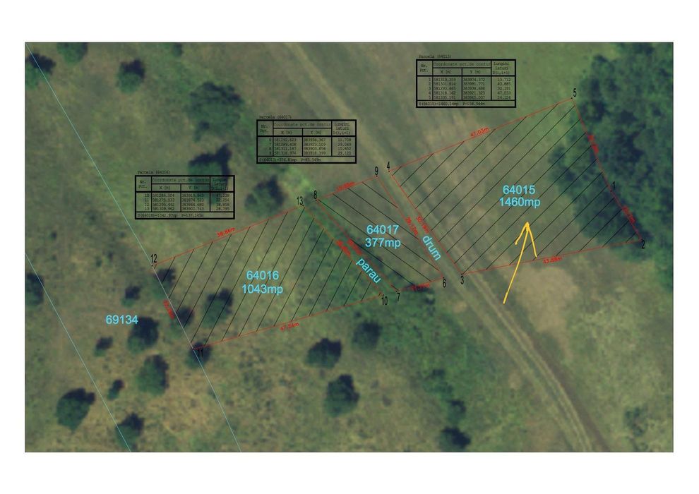 Vand teren intravilan Floresti zona Valea Sanaslaului 1460  m2  fără utilități , front 30 m zona deosebita.