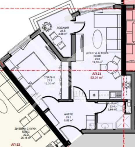 Продава се Двустаен апартамент в Поморие - 53 кв.м за 2374 €/кв.м - Снимка #1