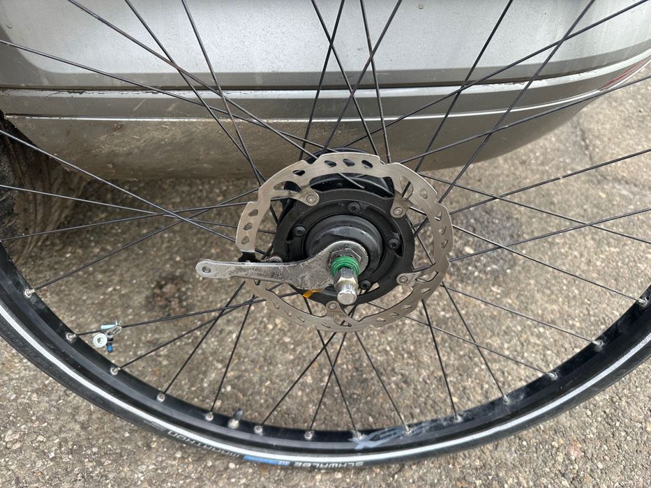 Roată bicicletă28’  cu disk pe curea Nexus Shimano viteze butuc