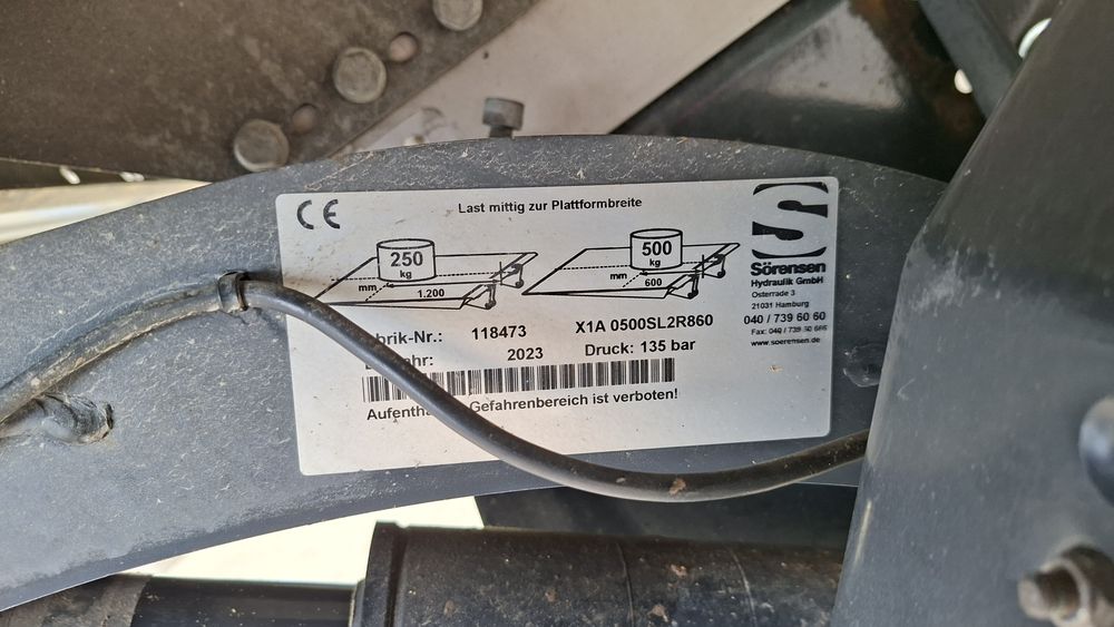 Lift Iveco 500 kg an 2023 /ca nou