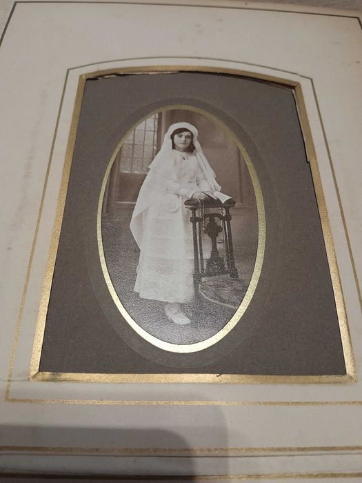 Album foto vechi poze cabinet studio Art Nouveau Jugendstil 1900