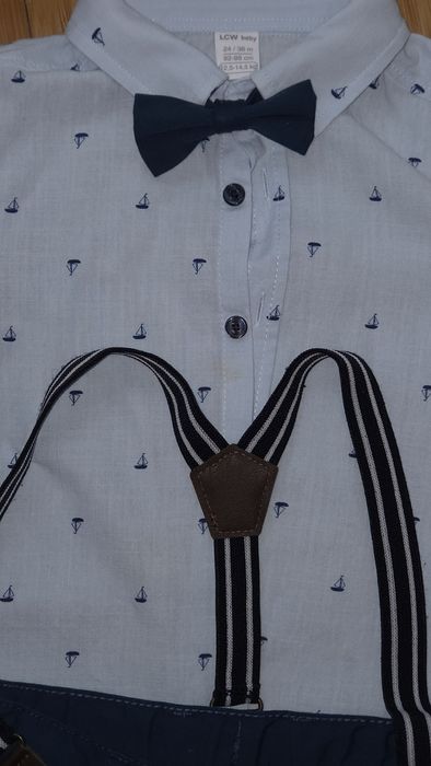 Set baiat camasa, papion si pantalon scurt