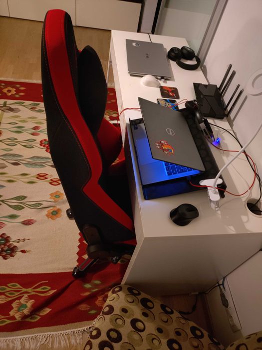 Scaun gaming/birou Nitro S300 red/black in garantie/sep 2025