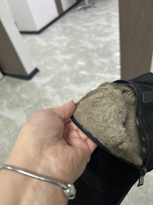 Сапоги замшевые