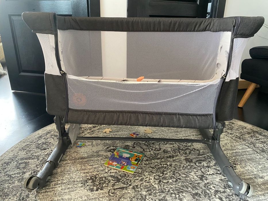 Patut co-sleeper, Lionelo, Aurora, 3 in 1 + 2 husă de saltea