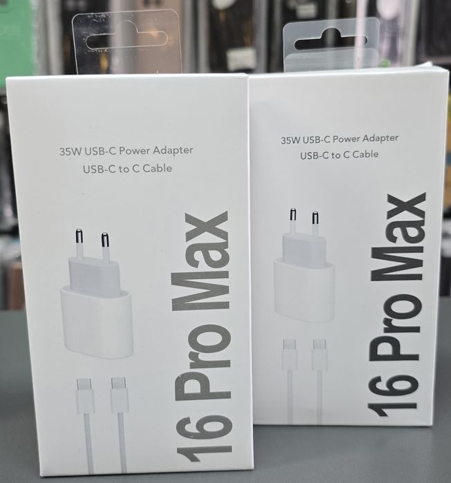 Супер бързо зарядно 35W за iPhone 17 комплект адаптер и кабел