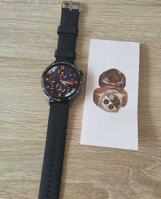 Смарт часовник GT4 Pro Черен, Нов, OLED Дисплей + Подарък