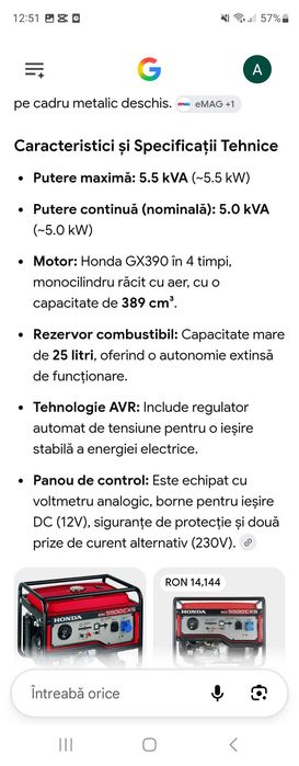 Generator curent