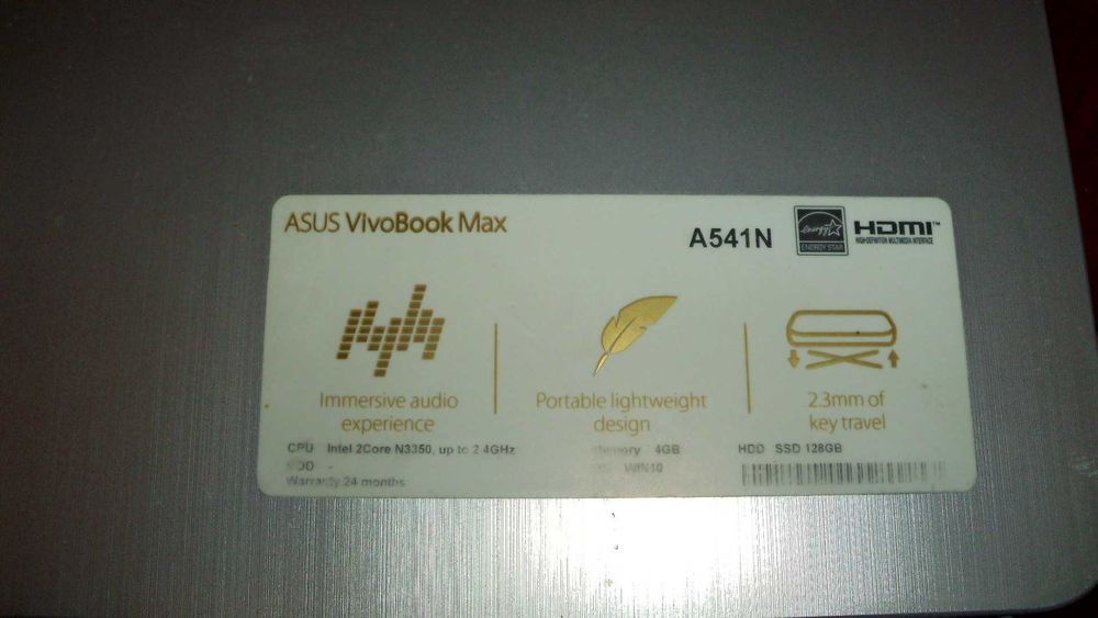 Лаптоп ASUS VivoBook Маx A541N SSD HDMI