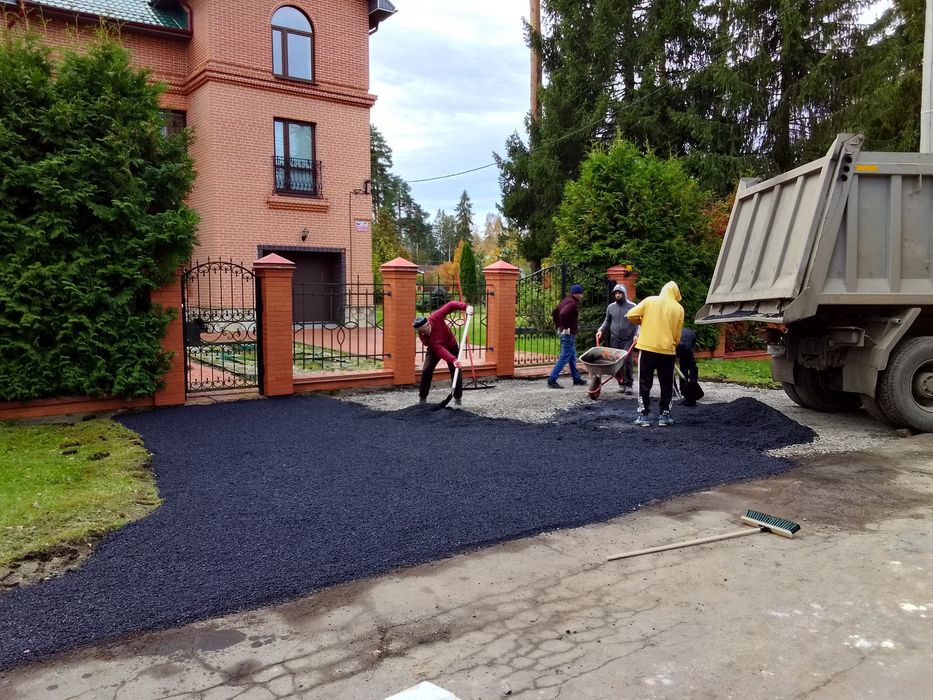 Асфальтирование, укладка асфальта