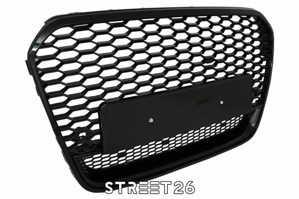Grila Audi A6 C7 4G Pre-Facelift (2011-2014) RS6 Design Negru Lucios
