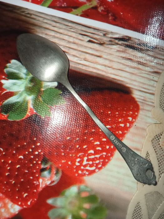 Линейка лошка старий серебро