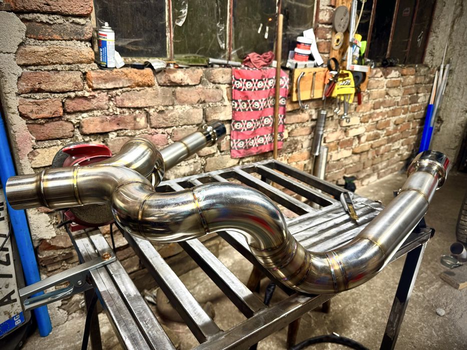 Накрайници за ауспух Ф76 Ф90 Ф102  YosweldРъчна изработка Downpipe