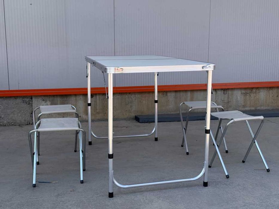 Комплект Сгъваема Маса и Столове Malatec 7893, 4 Стола,120х60-ЦВЕТОВЕ