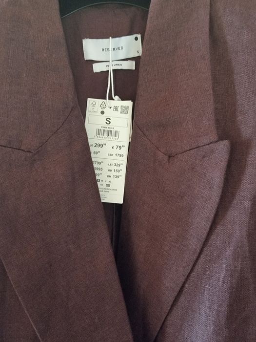 RESERVED и ZARA Блейзър 100% Лен