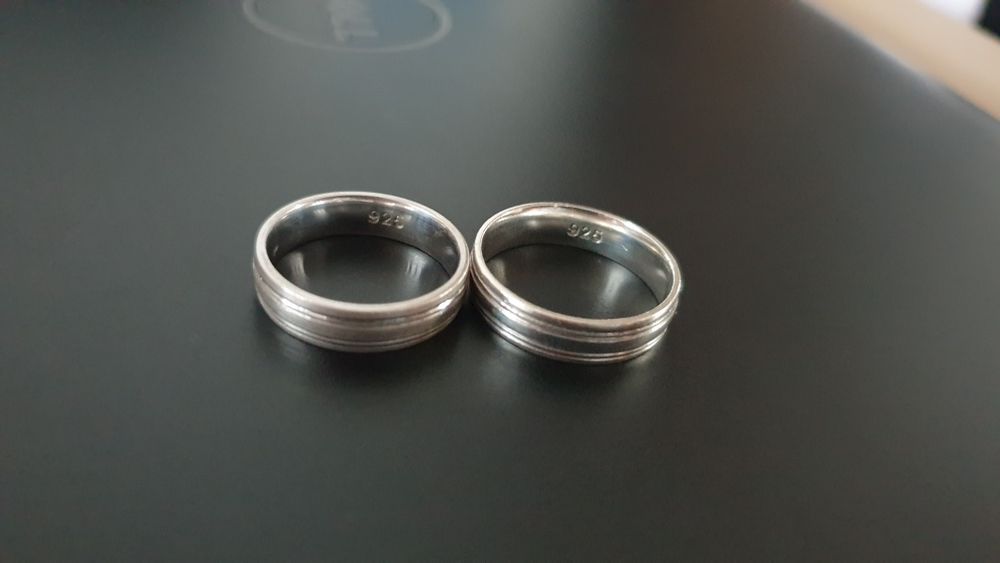 Verighete argint 18 si 19 mm diametru