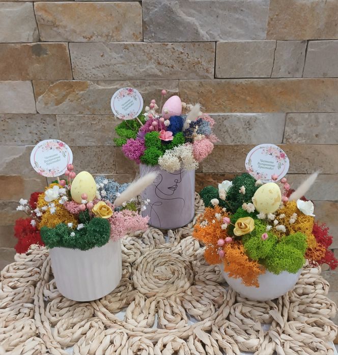 Рамки и кашпи декорирани със скандинавски мъх!