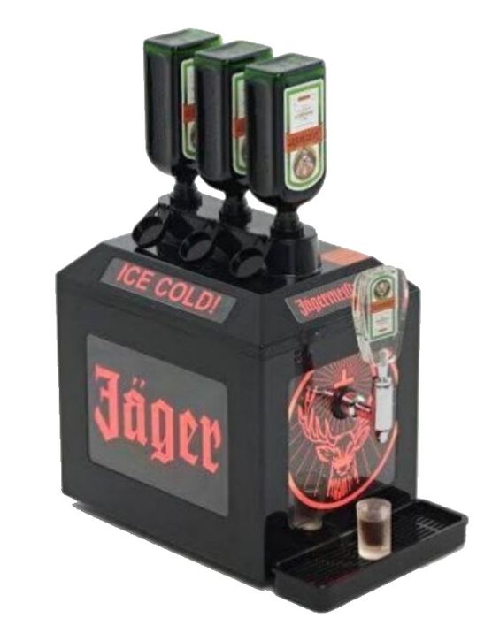 Inchiriez mini dozator cu 3 sticle de Jägermeister pentru evenimente