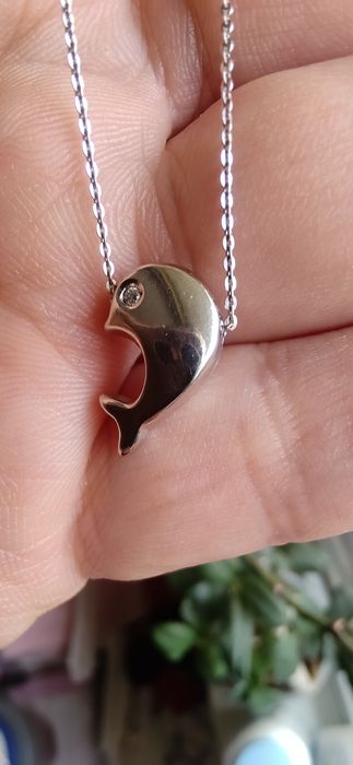 Златно колие с брилянт