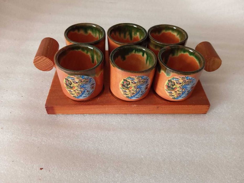 Набор графин и 6 стопок, советский.