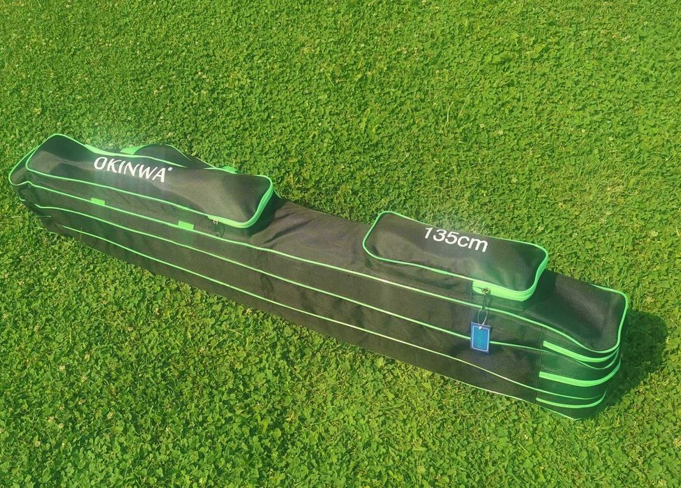 Луксозен импрегниран рибарски троен калъф Okinwa /135-150см/