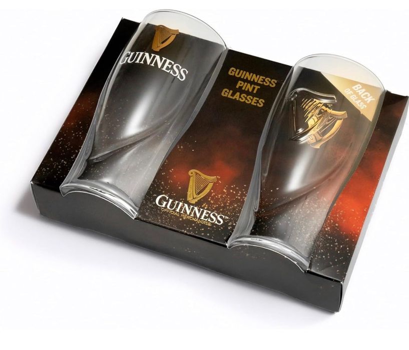 Guiness embossed Pint Glasses
