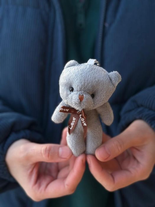 Серый мишка 10 см