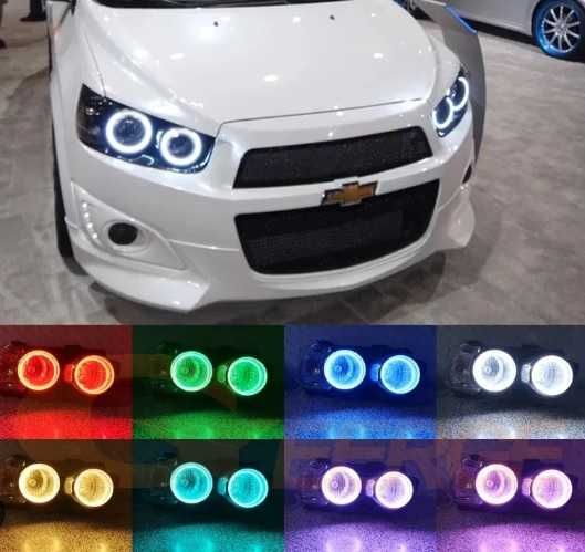 Ангельские глазки LED на Chevrolet Aveo 2012+