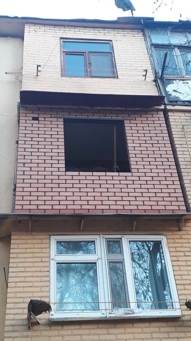 Кладка БАЛКОН Облицовочный и простым  КИРПИЧОМ + Утепление стен  !