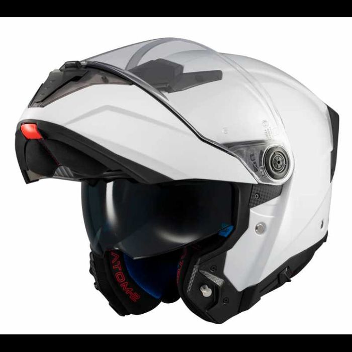 Отваряема каска MT ATOM 2 SV PURE A0 WHITE GLOSS Размери S,M,L,XL,2XL