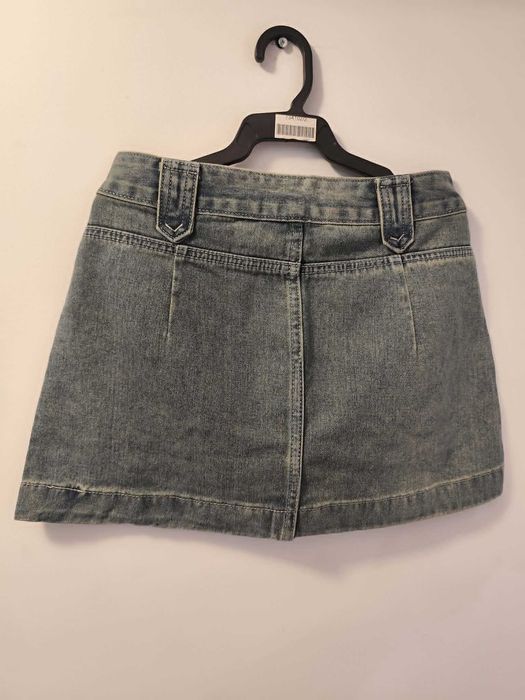 PRET REDUS  -  Fustă scurtă din denim damă, XS, nouă fără etichetă