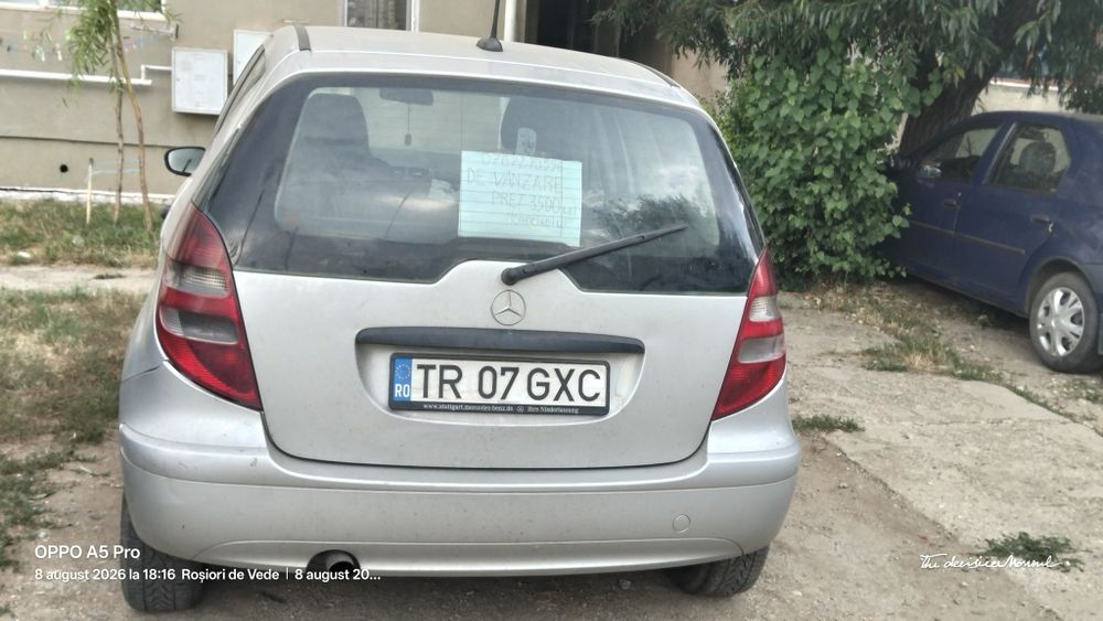 Vând Mercedes Benz clasa A, Motor 2.0, an 2005, preț 3500  Lei Negociabil