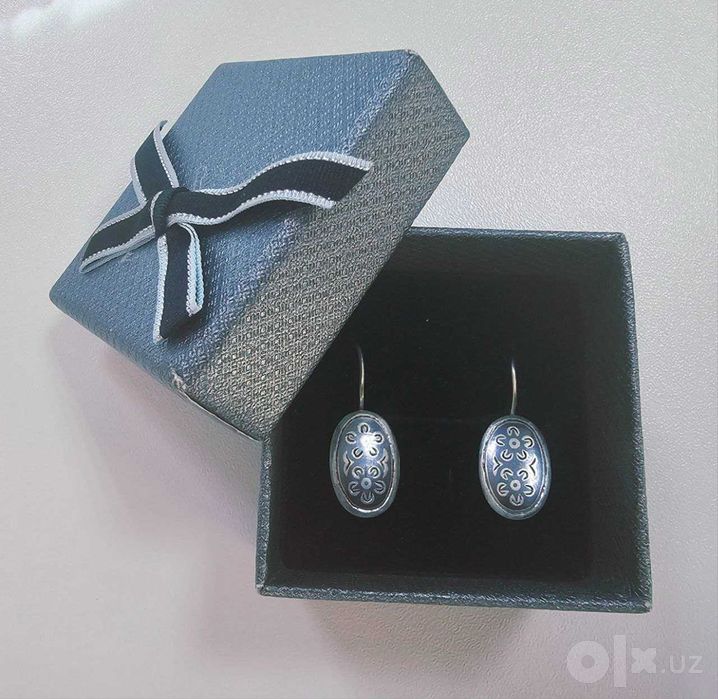 Серьги серебряные. Эпоха СССР.