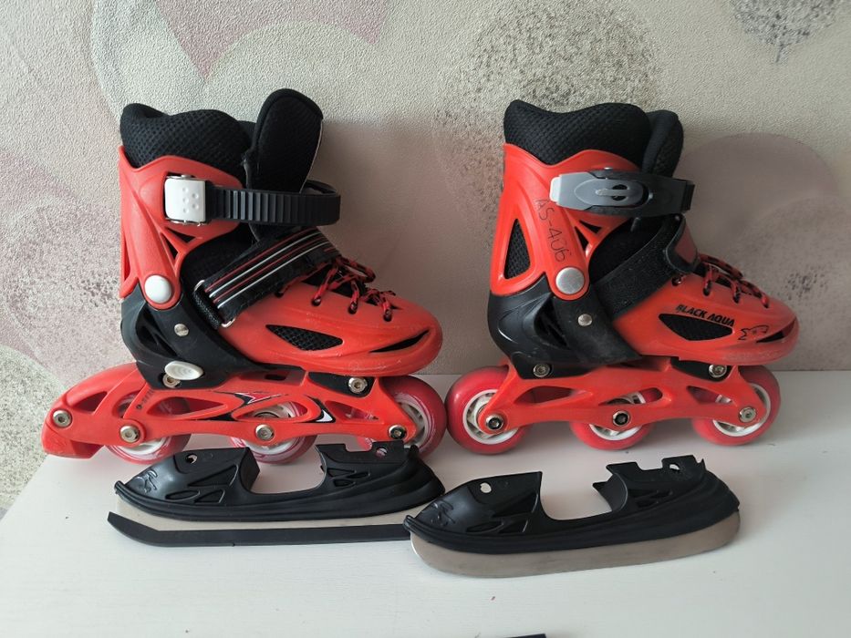 Коньки+ ролики растущие 26-29 рр