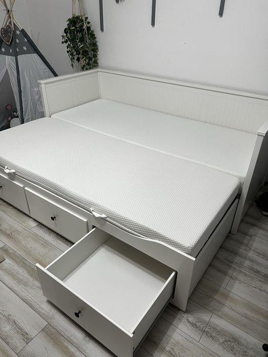 Cadru divan cu 3 sertare alb 160x200