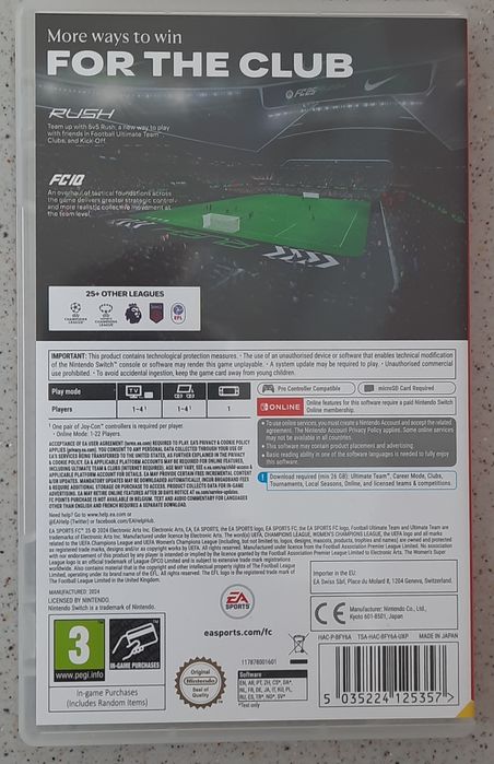 FIFA FC25 за Nintendo Switch
