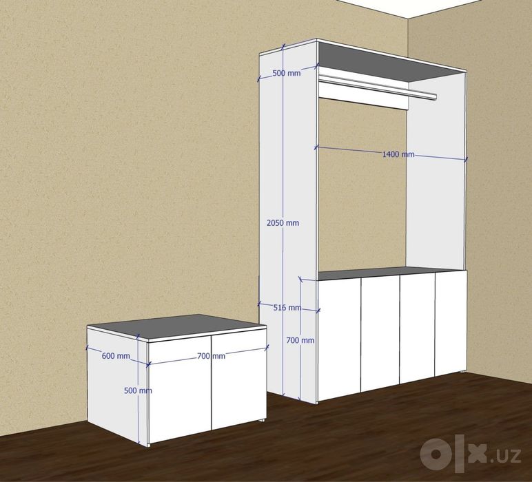 Почти 9 погонных метров Шкаф , полки , витрина для магазина