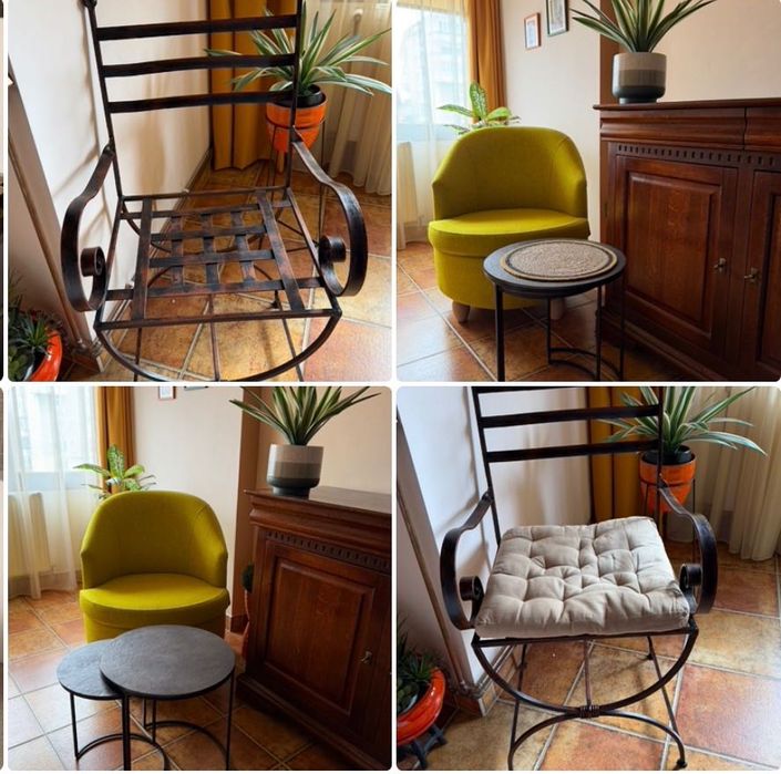 NOU Ceas de perete alb patinat diametru 32 cm